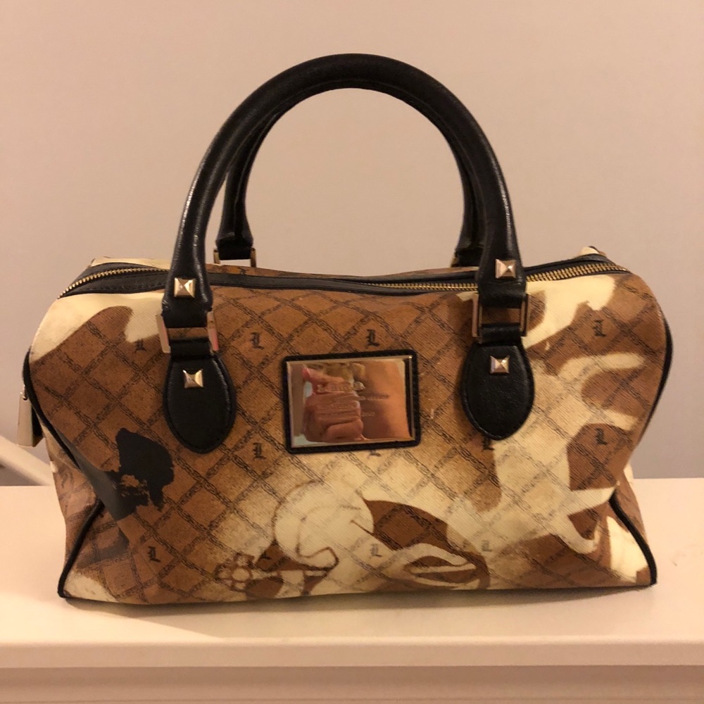 L.A.M.B bowling bag satchel